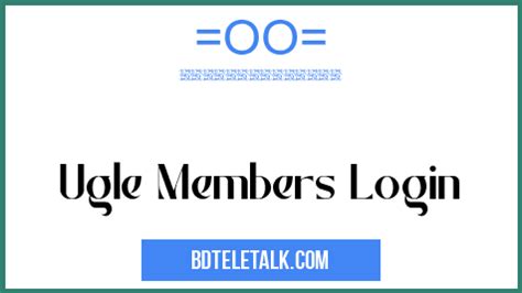 ugle members login.